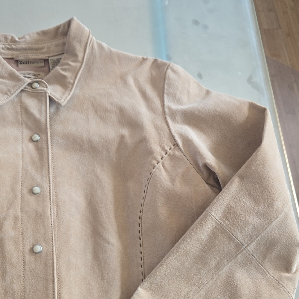 Ruff Hewn Women's Beige Utility Jacket - Picture 4 of 15